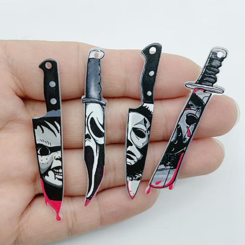 Jewelry Making Ideas - 10 акриловых украшений для Хэллоуина: подвески,