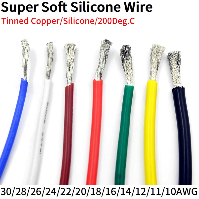 Wire 22 Gauge Copper - 2 м/5 м супермягкая силиконовая резиновая