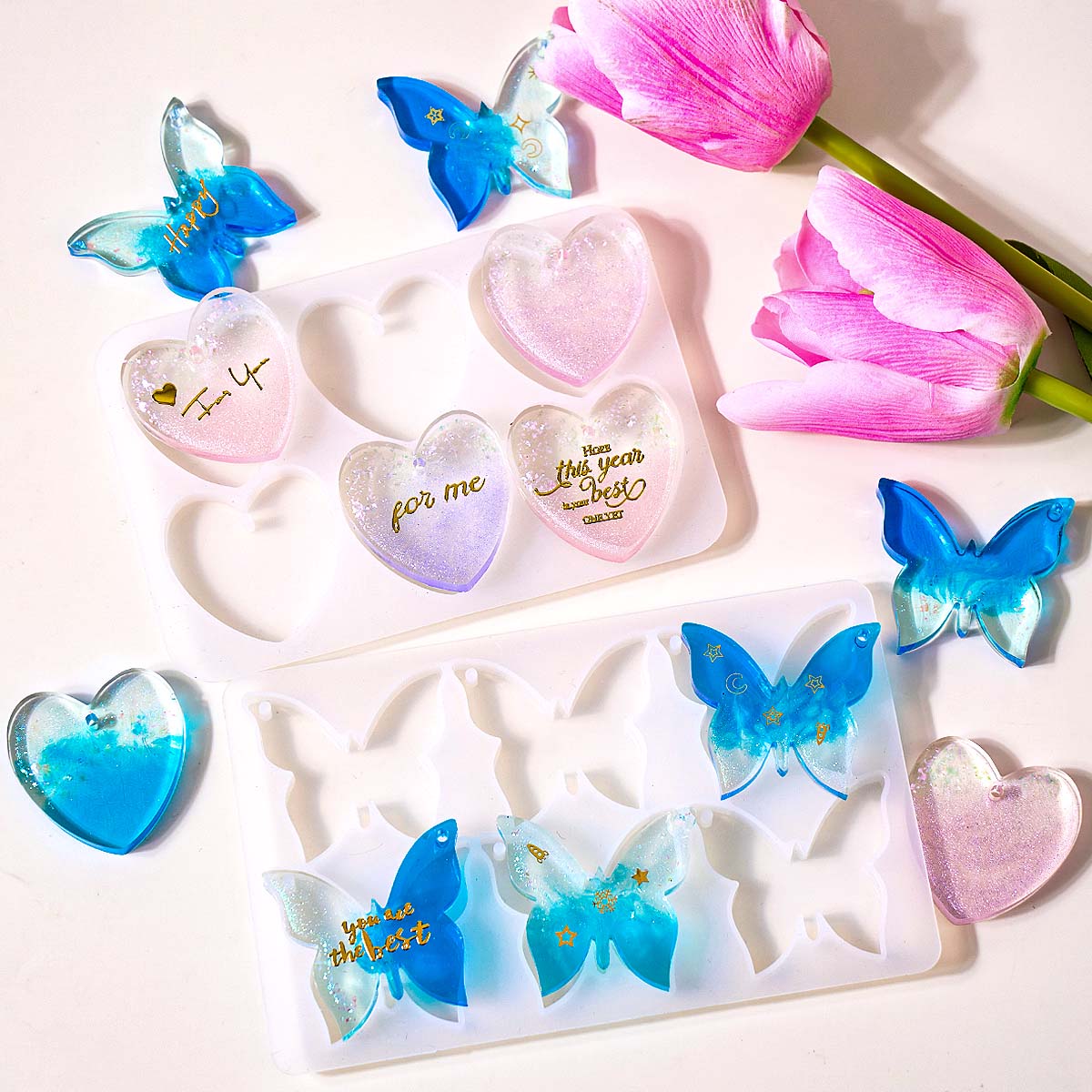 Resin Mold Jewelry - Силиконовая форма для серег с шестью
