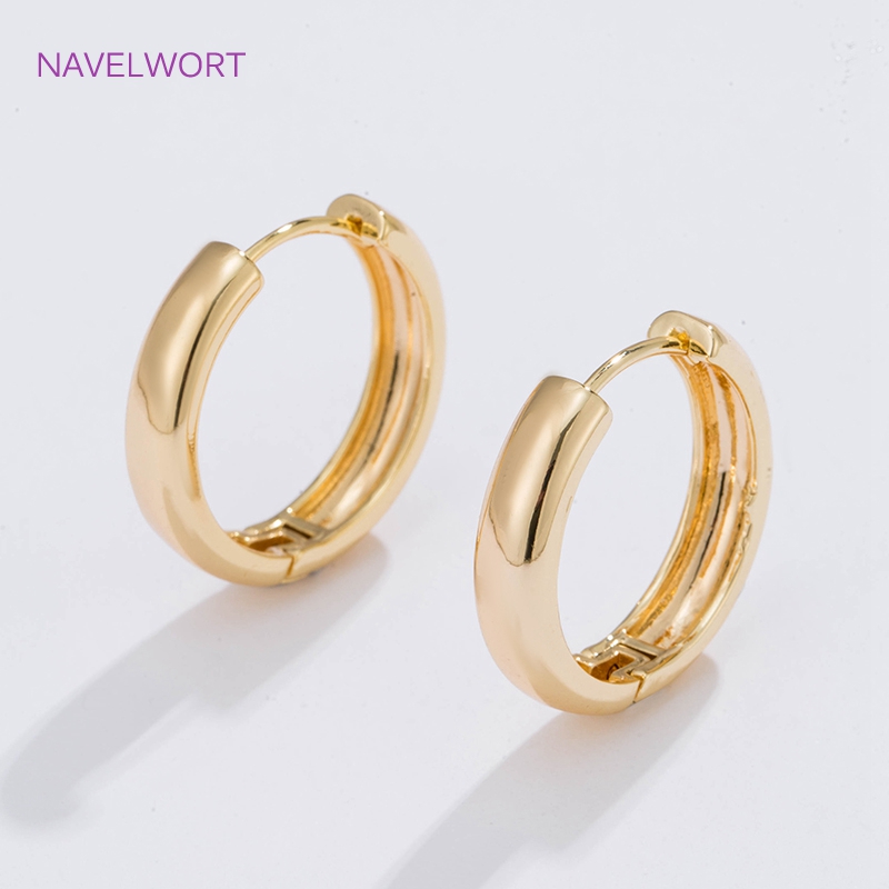 Jewelry Making Ideas - Серьги кольцами 6 размеров, позолоченные круглые