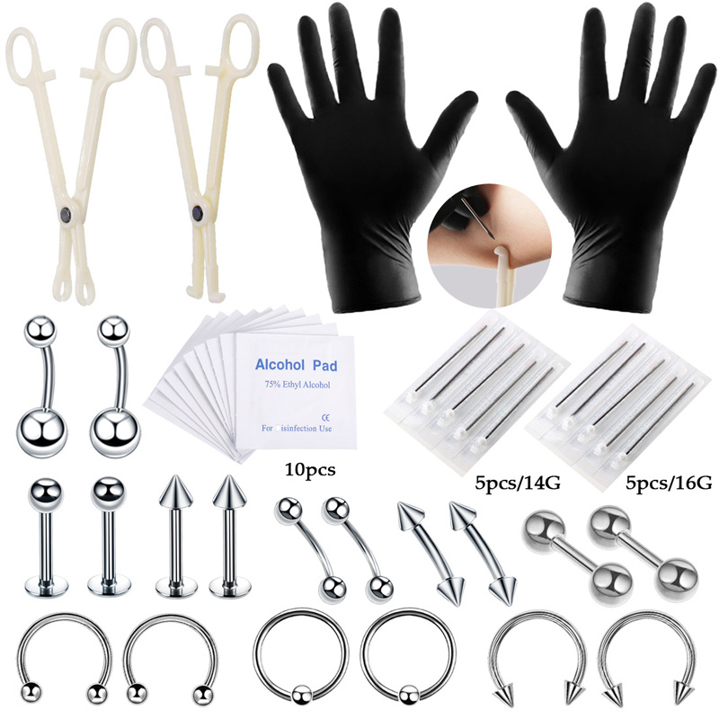 Jewelry Making Round Nose Pliers - 42 шт./компл., набор инструментов для пирсинга,