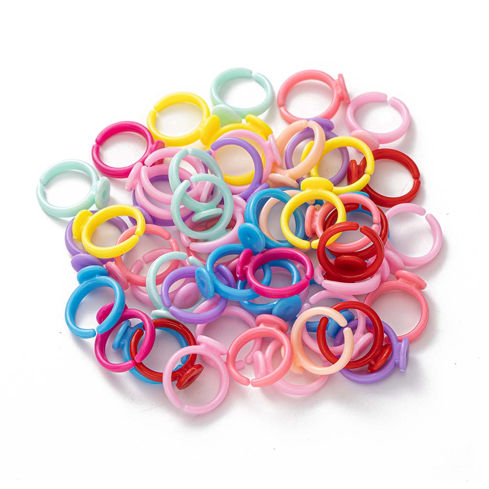 Jewelry Making 4 Year Old - 100 шт., прозрачные пластиковые регулируемые кольца,