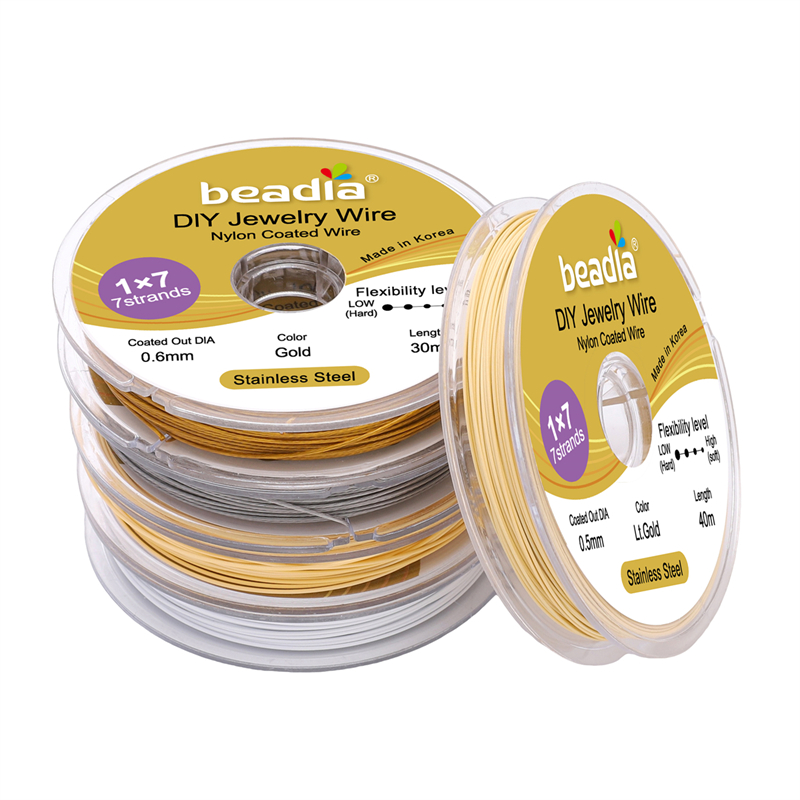 Jewelry Making Gold Wire - 30-50 м/рулон, проволока из нержавеющей стали