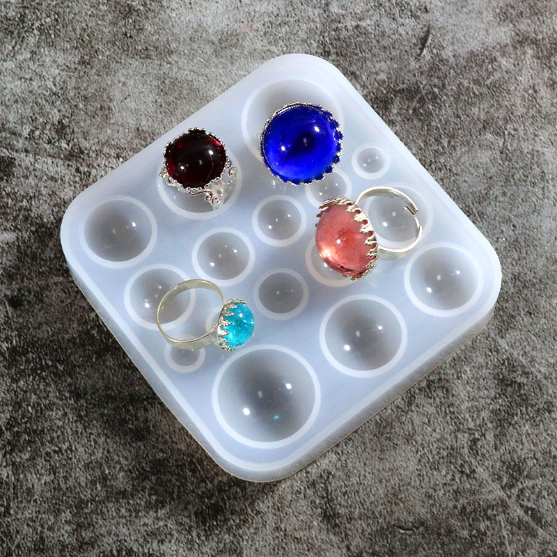Resin Mold Jewelry - Силиконовые формы для смолы, полукруглые силиконовые