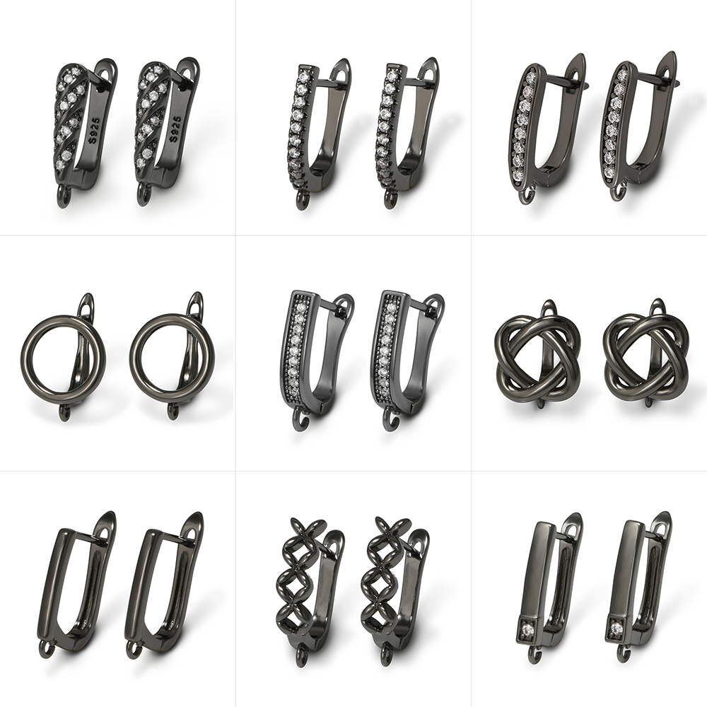 Jewelry Making Ideas - YANASI 1 пара черных латунных швенз