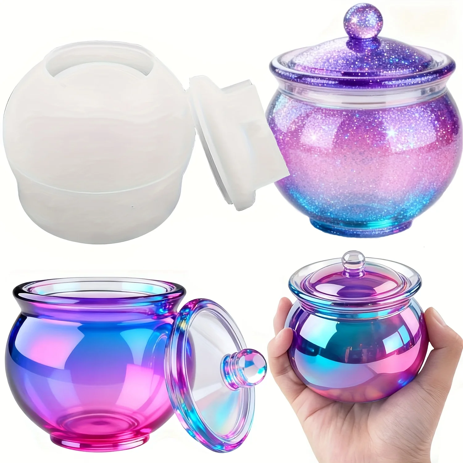 Resin Mold Jewelry - 1 комплект круглых форм для банок
