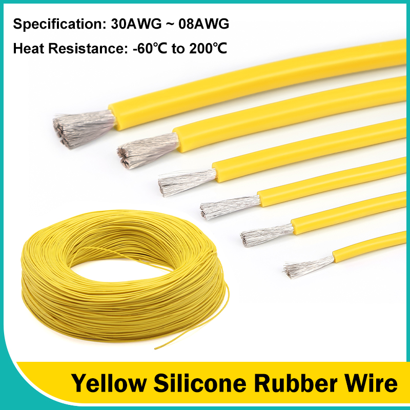 Желтые мягкие силиконовые рези – обзор и цена Wire 22 Gauge Copper
