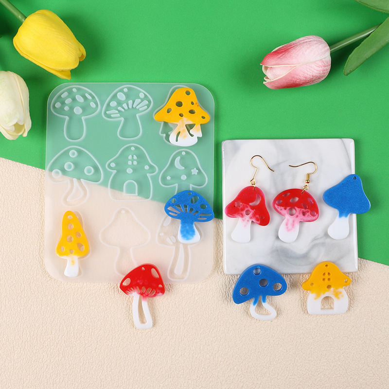 Разностильные серьги-подвески  – обзор и цена Resin Mold Jewelry