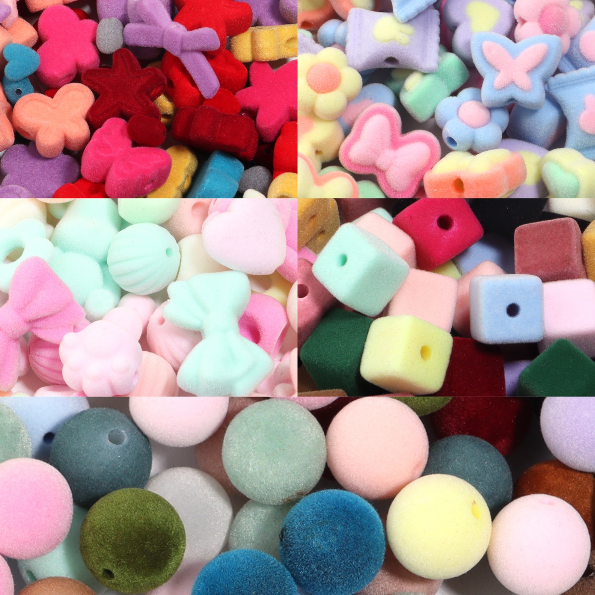 10 шт. акриловые бусины, флоки – обзор и цена Bead Mat Velvet