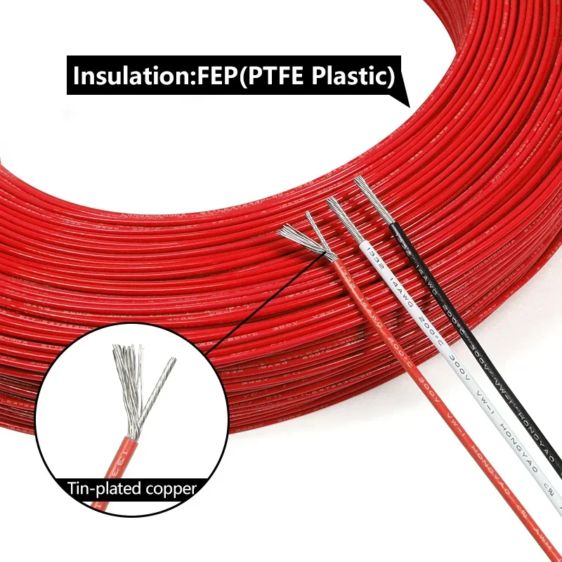 2/5/10 м UL1332 Провод ПТФЭ Вы – обзор и цена Wire 22 Gauge Copper