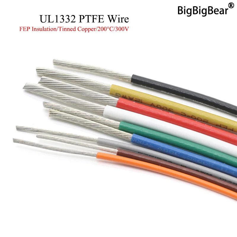 1 м/5 м UL1332 провод из ПТФЭ  – обзор и цена Wire 22 Gauge Copper