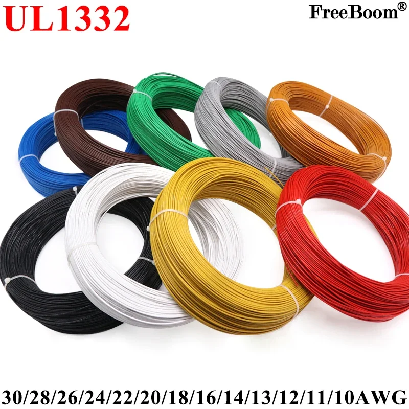 5 м/10 м UL1332 провод из ПТФЭ – обзор и цена Wire 22 Gauge Copper